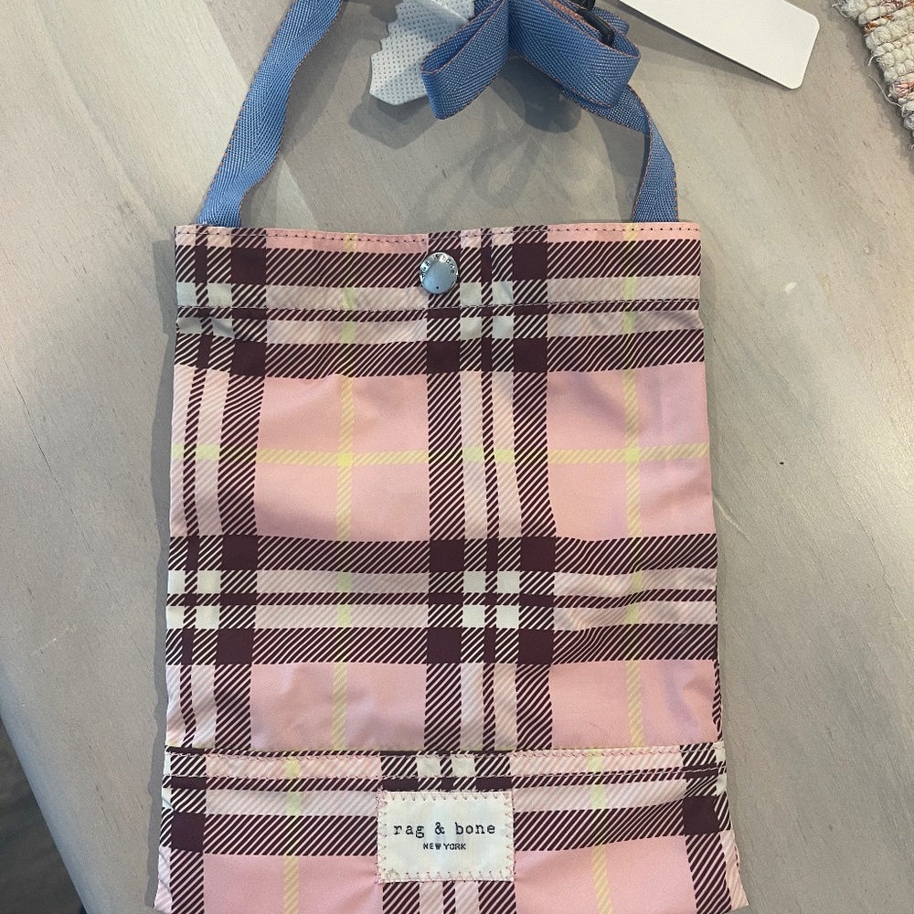 Rag & Bone Addison Plaid Carryall Small Tote Bag, Brand New with Tags